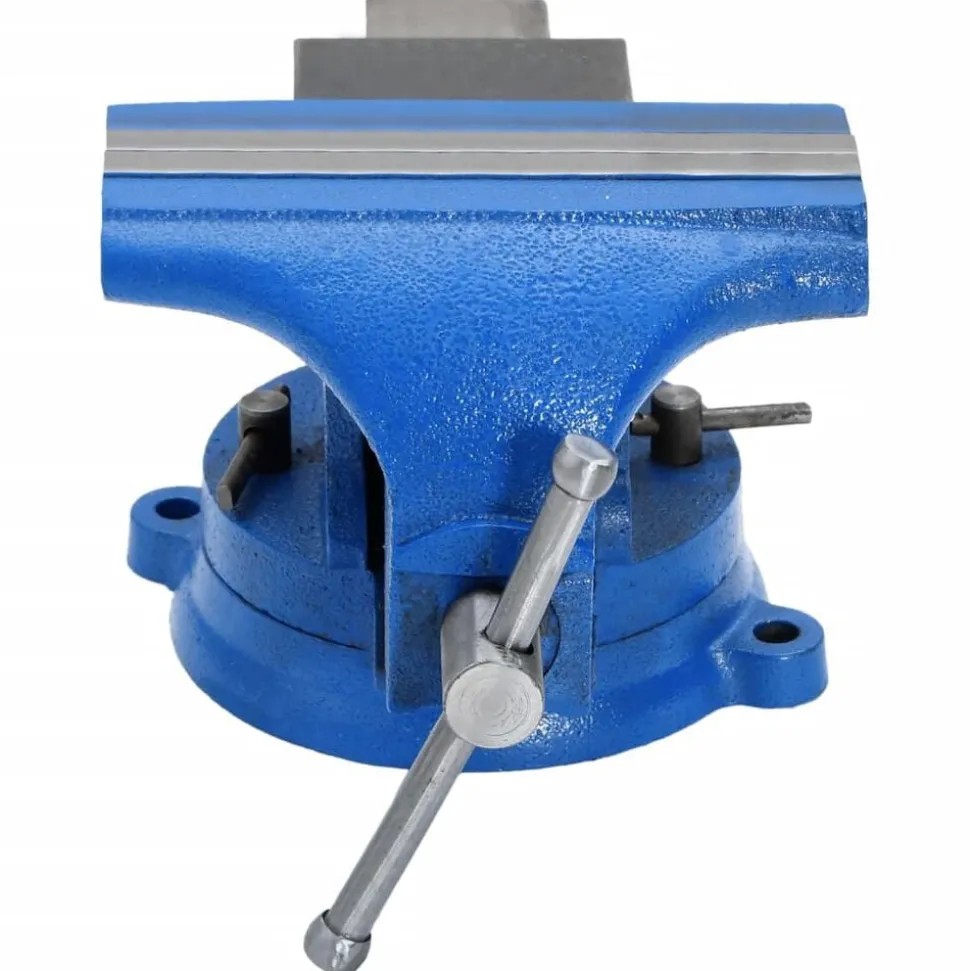 vidaXL Bankschroef 150 mm gietijzer blauw
