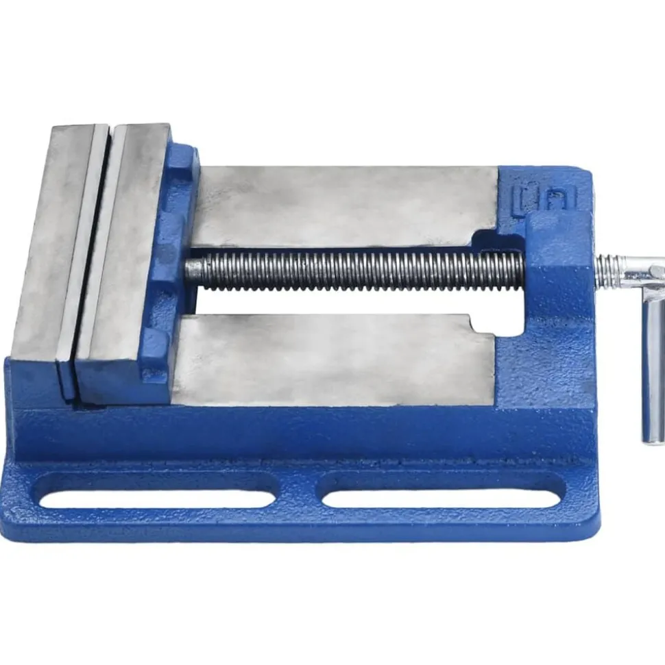 vidaXL Bankschroef voor kolomboormachine 121 mm gietijzer blauw