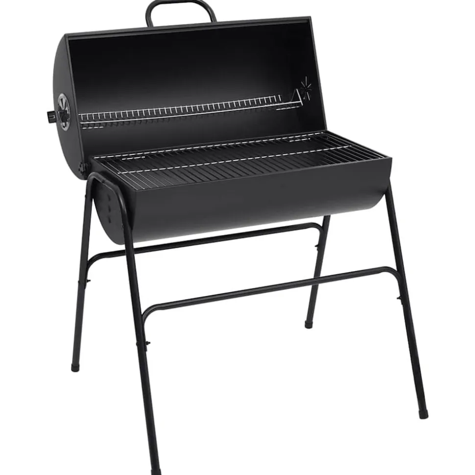 vidaXL Barbecuevat met 2 kookroosters 80x95x90 cm staal zwart