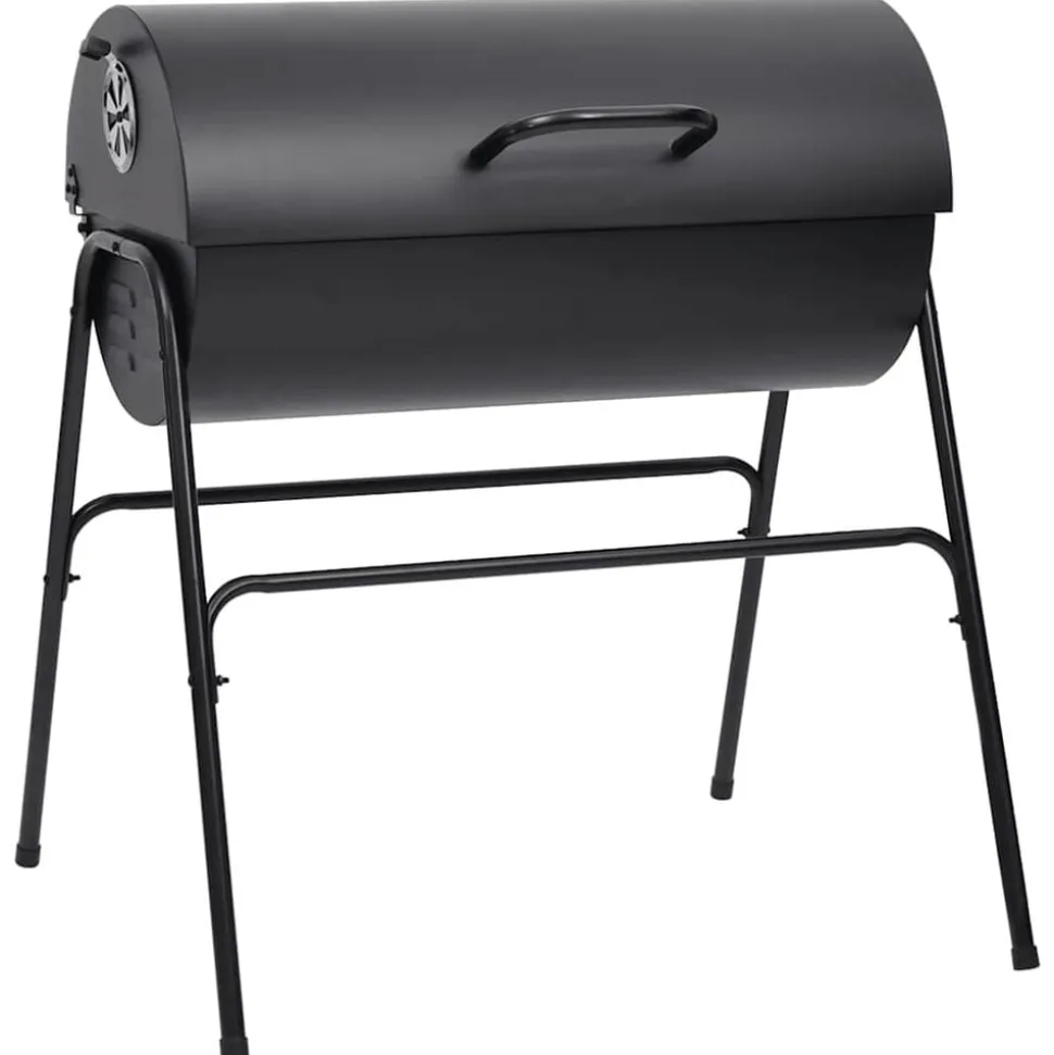 vidaXL Barbecuevat met 2 kookroosters 80x95x90 cm staal zwart
