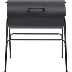 vidaXL Barbecuevat met 2 kookroosters 80x95x90 cm staal zwart