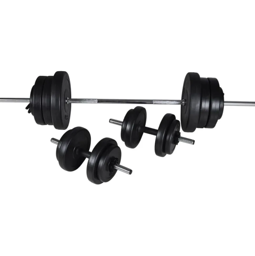 vidaXL Barbell- en dumbbellset 60,5 kg