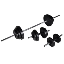 vidaXL Barbell- en dumbbellset 30,5 kg