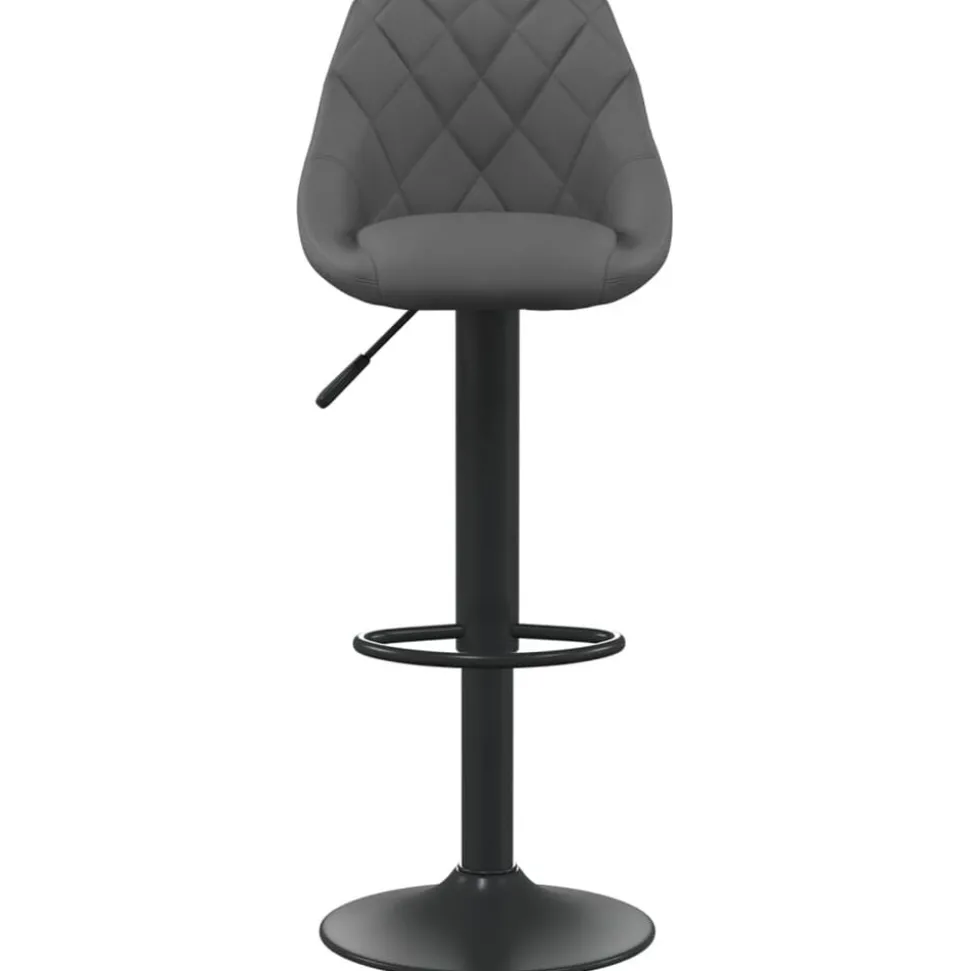 vidaXL Barkruk fluweel donkergrijs