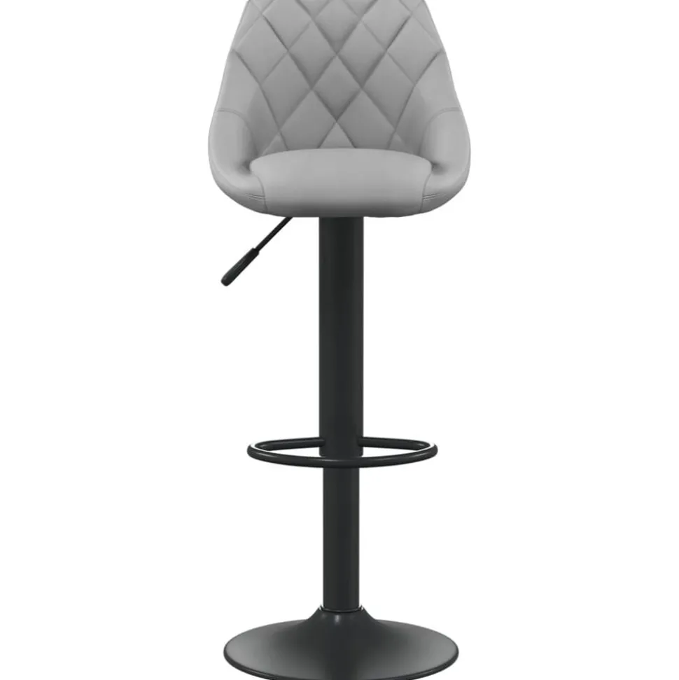 vidaXL Barkruk fluweel lichtgrijs