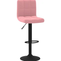 vidaXL Barkruk fluweel roze