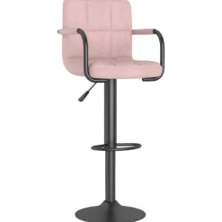 vidaXL Barkruk fluweel roze