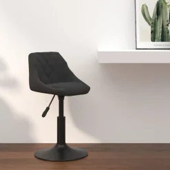 vidaXL Barkruk fluweel zwart