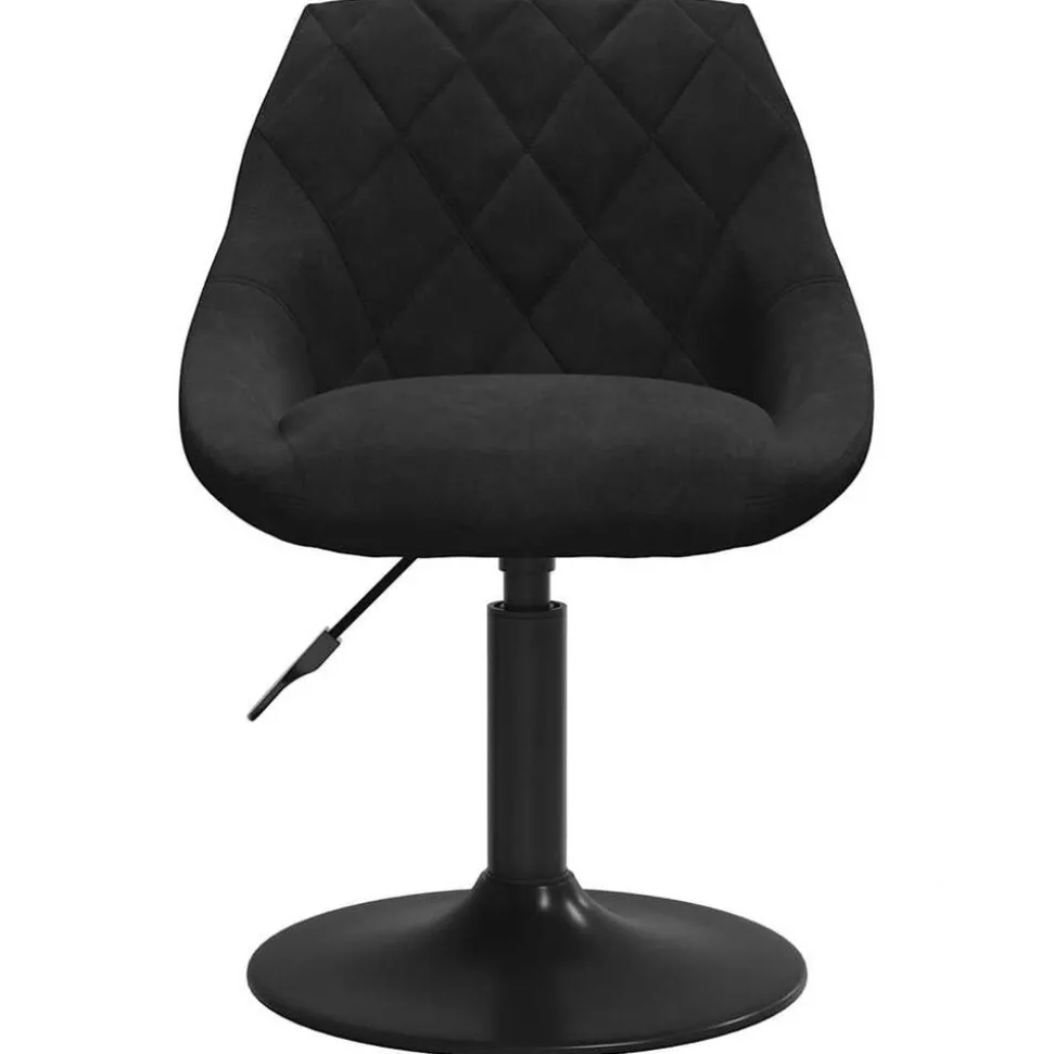 vidaXL Barkruk fluweel zwart