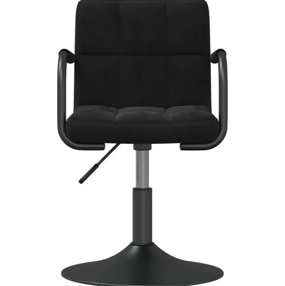 vidaXL Barkruk fluweel zwart