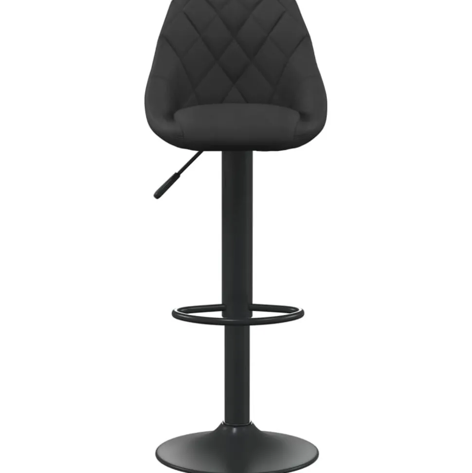 vidaXL Barkruk fluweel zwart