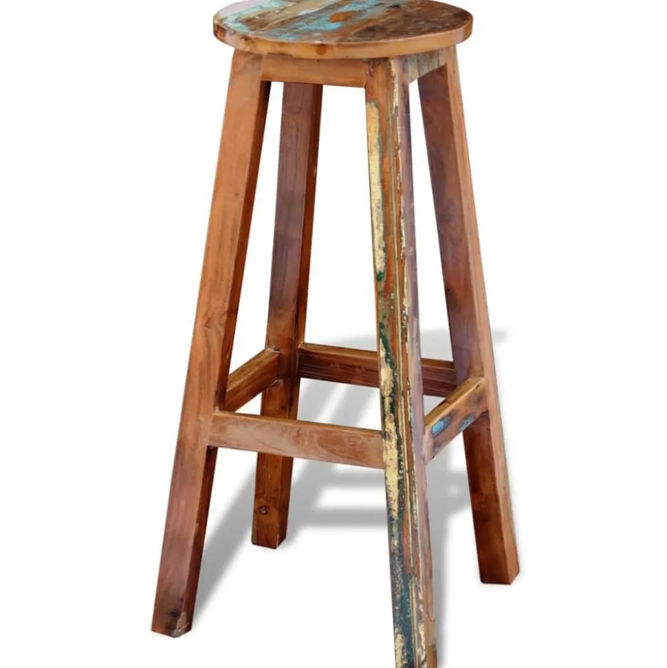 vidaXL Barkruk massief gerecycled hout