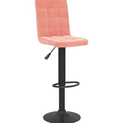 vidaXL Barkruk Roze Fluweel