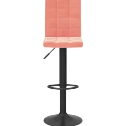 vidaXL Barkruk Roze Fluweel