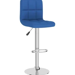 vidaXL Barkruk stof blauw