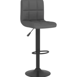 vidaXL Barkruk stof donkergrijs