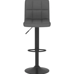 vidaXL Barkruk stof donkergrijs