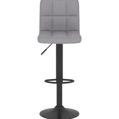vidaXL Barkruk stof lichtgrijs