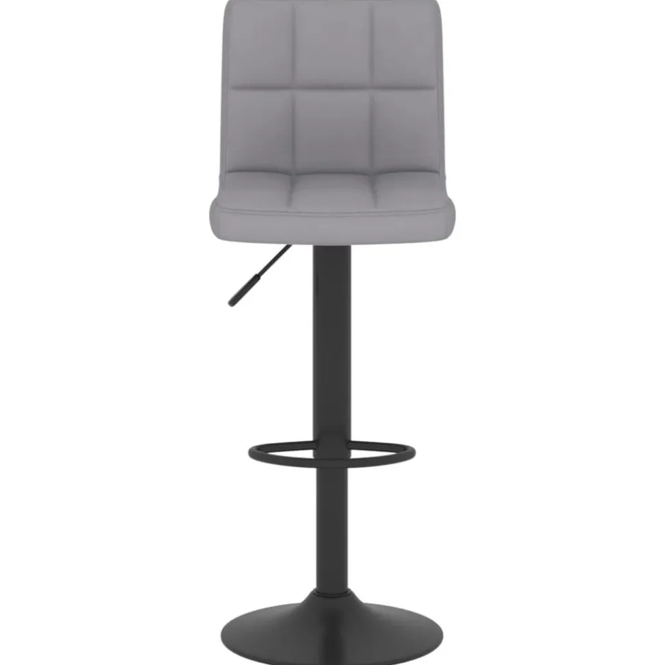 vidaXL Barkruk stof lichtgrijs