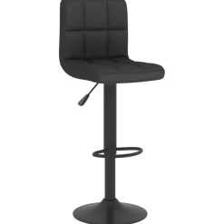 vidaXL Barkruk stof zwart