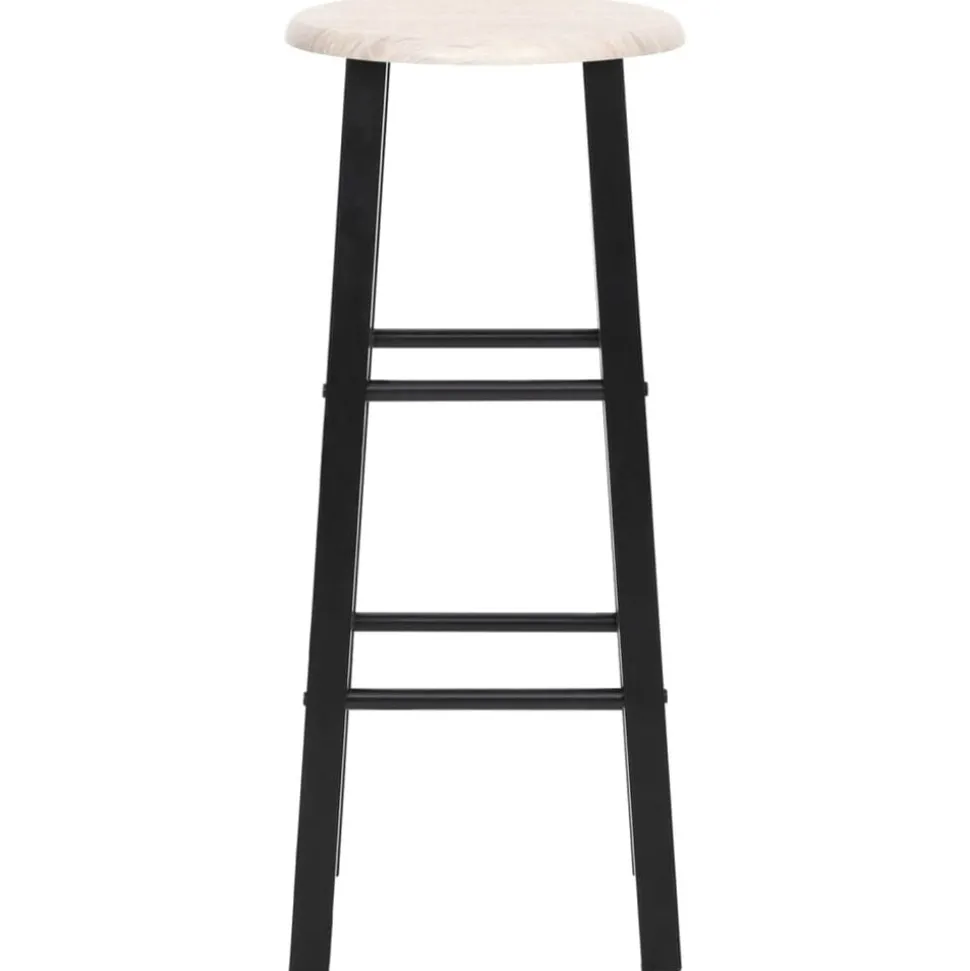 vidaXL Barkrukken 2 st MDF zwart