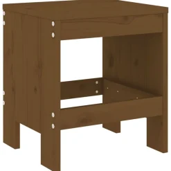 vidaXL Barkrukken 2 st 40x36x45 cm massief grenenhout honingbruin