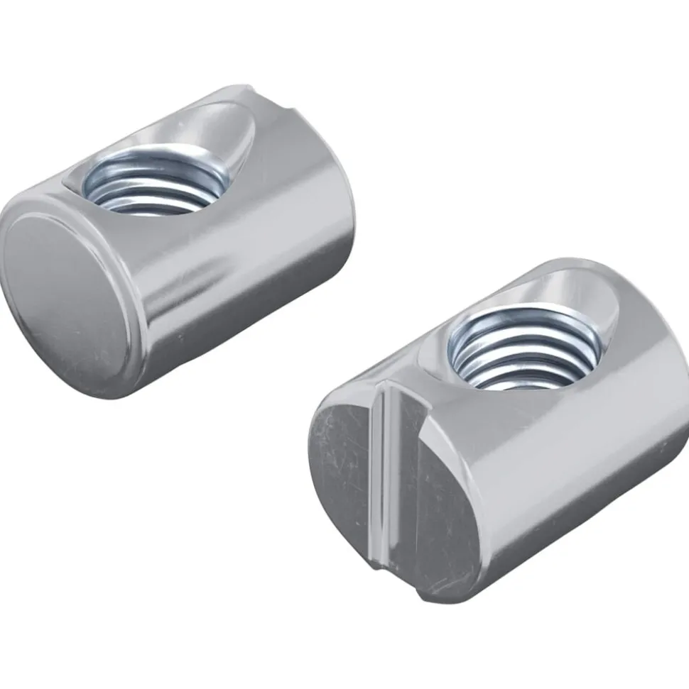 vidaXL Barrel Moer 2 pcs Zilver M6 x 13 mm IJzer
