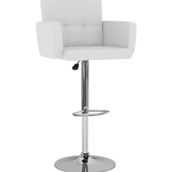 vidaXL Barstoelen 2 st kunstleer wit