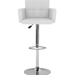 vidaXL Barstoelen 2 st kunstleer wit