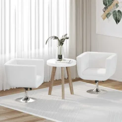 vidaXL Barstoelen 2 st kunstleer wit
