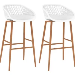 vidaXL Barstoelen 2 st wit