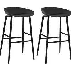 vidaXL Barstoelen 2 st zwart