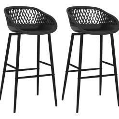 vidaXL Barstoelen 2 st zwart