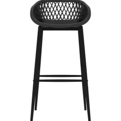 vidaXL Barstoelen 2 st zwart