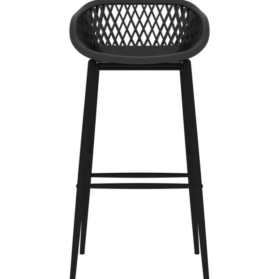 vidaXL Barstoelen 2 st zwart