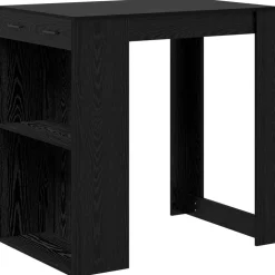 vidaXL Bartafel met lade Zwart Eiken 102 x 70 x 103,5 cm Bewerkt hout