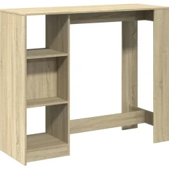 vidaXL Bartafel met schap 124x46x103,5 cm hout sonoma eikenkleur