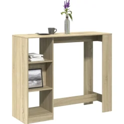vidaXL Bartafel met schap 124x46x103,5 cm hout sonoma eikenkleur