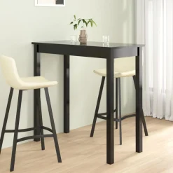 vidaXL Bartafel 115x55x107 cm MDF zwart