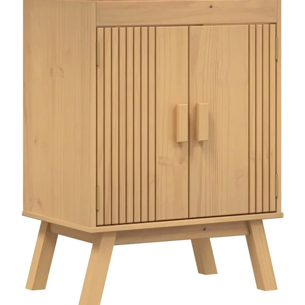 vidaXL Basis Kast Olden Bruin 60 x 40 x 80 cm Massief grenenhout