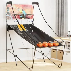 vidaXL Basketbal arcade met 4 ballen voor 2 spelers