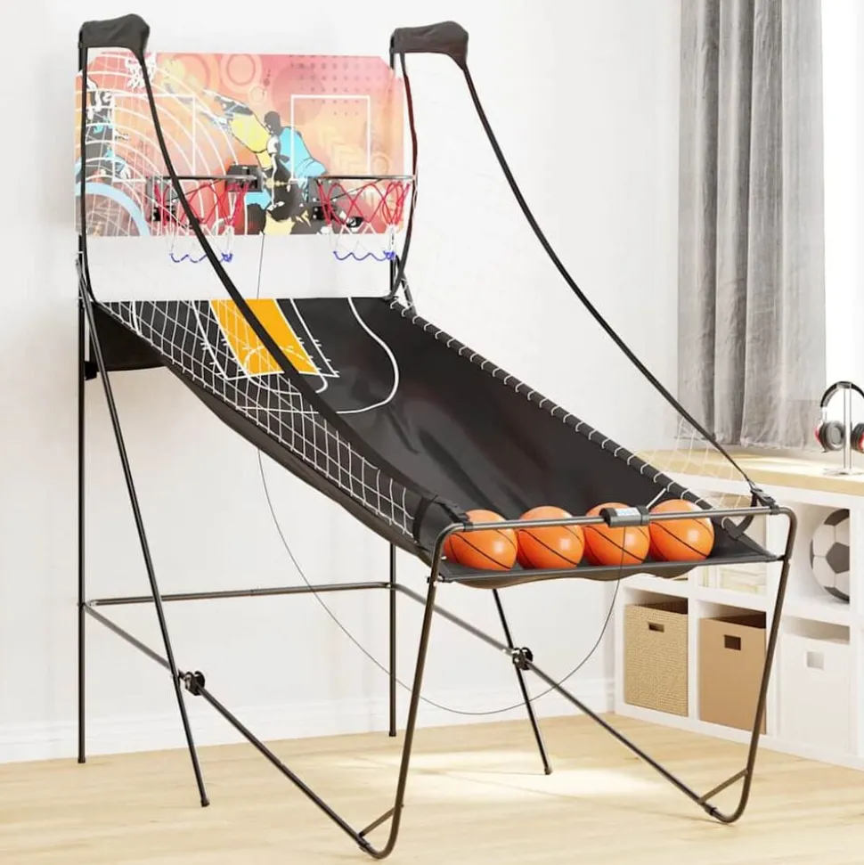 vidaXL Basketbal arcade met 4 ballen voor 2 spelers