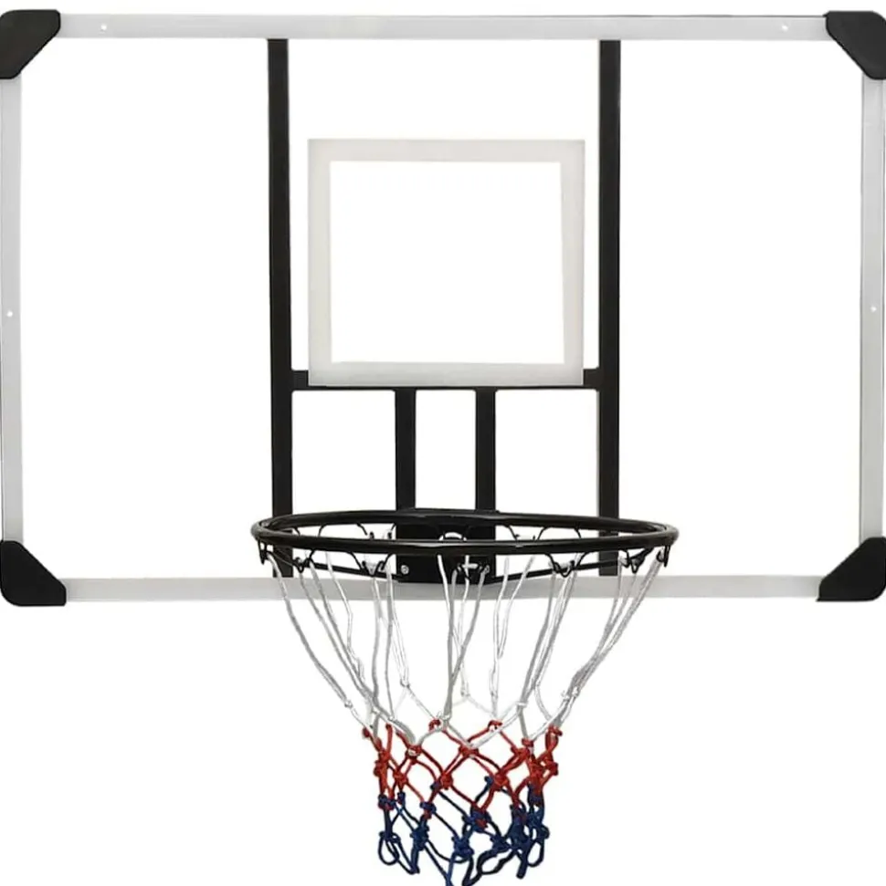 vidaXL Basketbalbord 106x69x3 cm polycarbonaat transparant