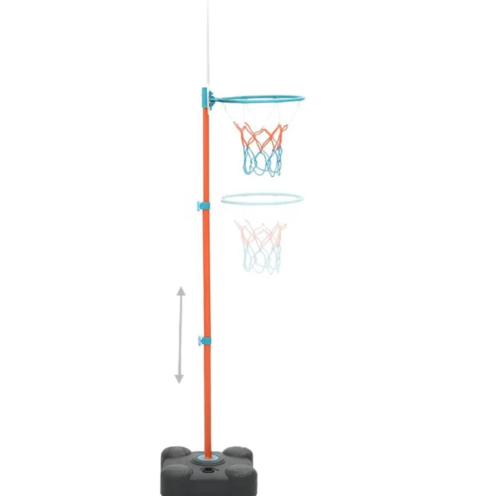 vidaXL Basketbalset draagbaar verstelbaar 109-141 cm