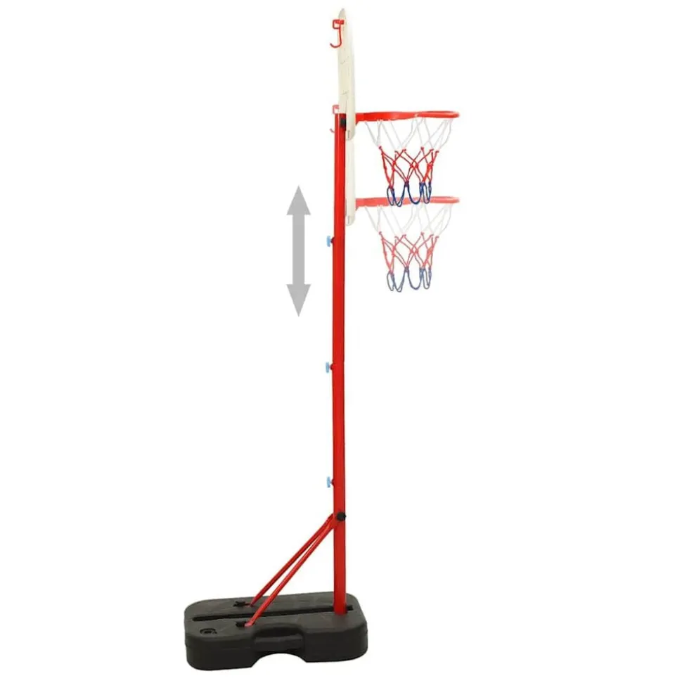 vidaXL Basketbalset draagbaar verstelbaar 138,5-166 cm