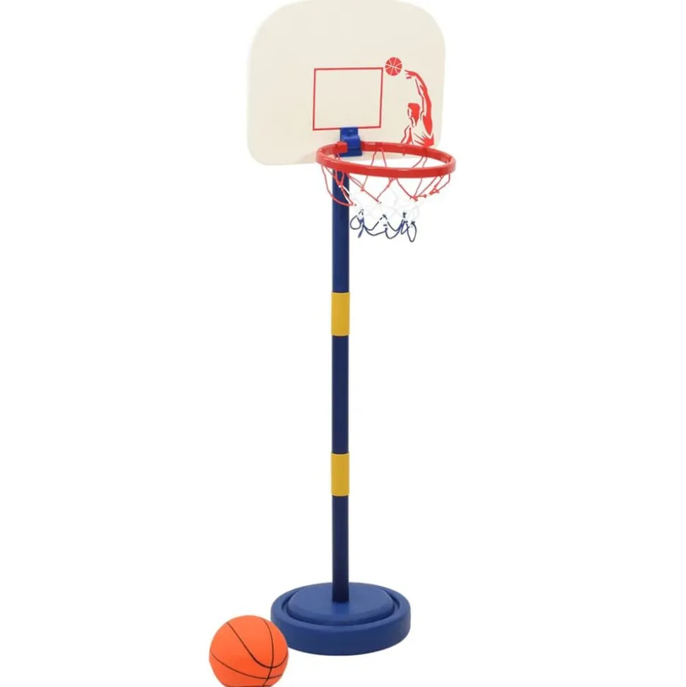 vidaXL Basketbalstandaard met bal en pomp hoogte verstelbaar 90/121 cm