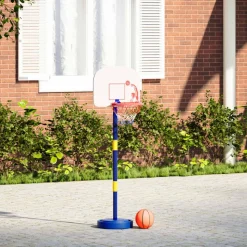 vidaXL Basketbalstandaard met bal en pomp hoogte verstelbaar 90/121 cm