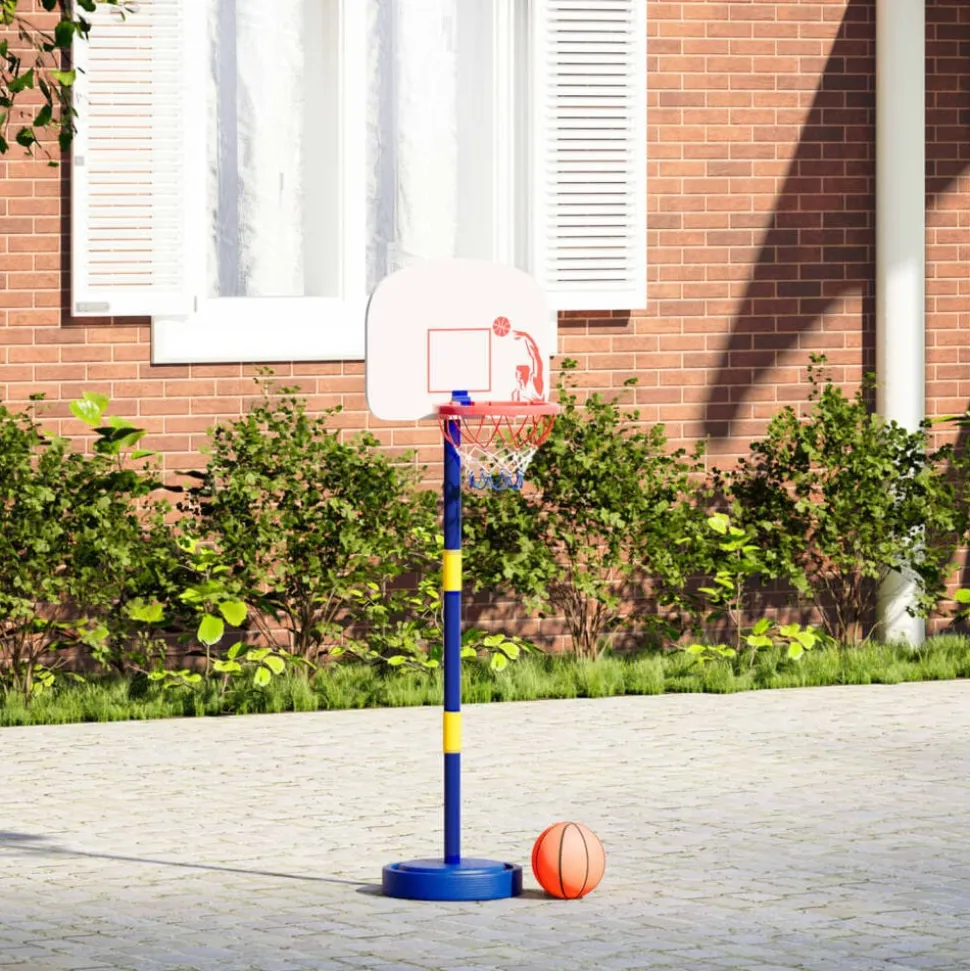 vidaXL Basketbalstandaard met bal en pomp hoogte verstelbaar 90/121 cm