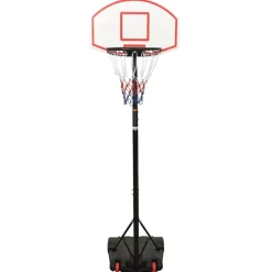 vidaXL Basketbalstandaard 216-250 cm polyetheen wit