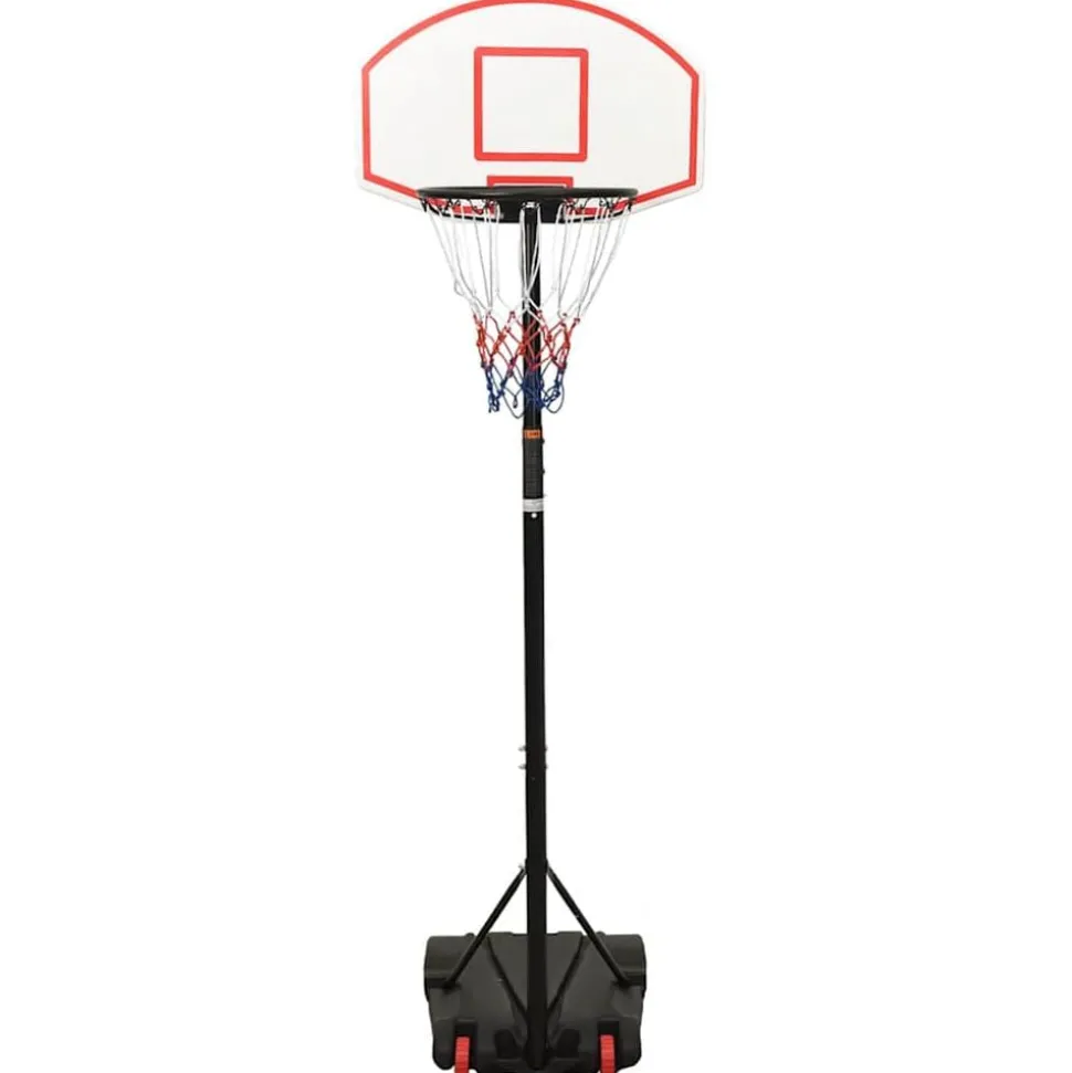 vidaXL Basketbalstandaard 216-250 cm polyetheen wit